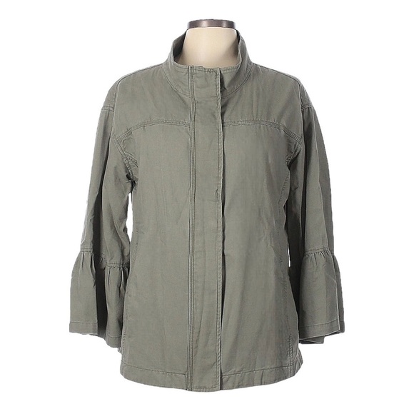 Caslon L Bell Sleeve Utility Jacket Lightweight Olive Green NWT from Nordstrom - Picture 1 of 10